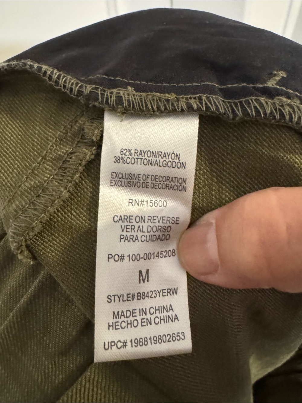 Democracy Olive Wide Leg Crop Pants Pull On Pleated Rayon Cotton NWT M - Picture 6 of 10